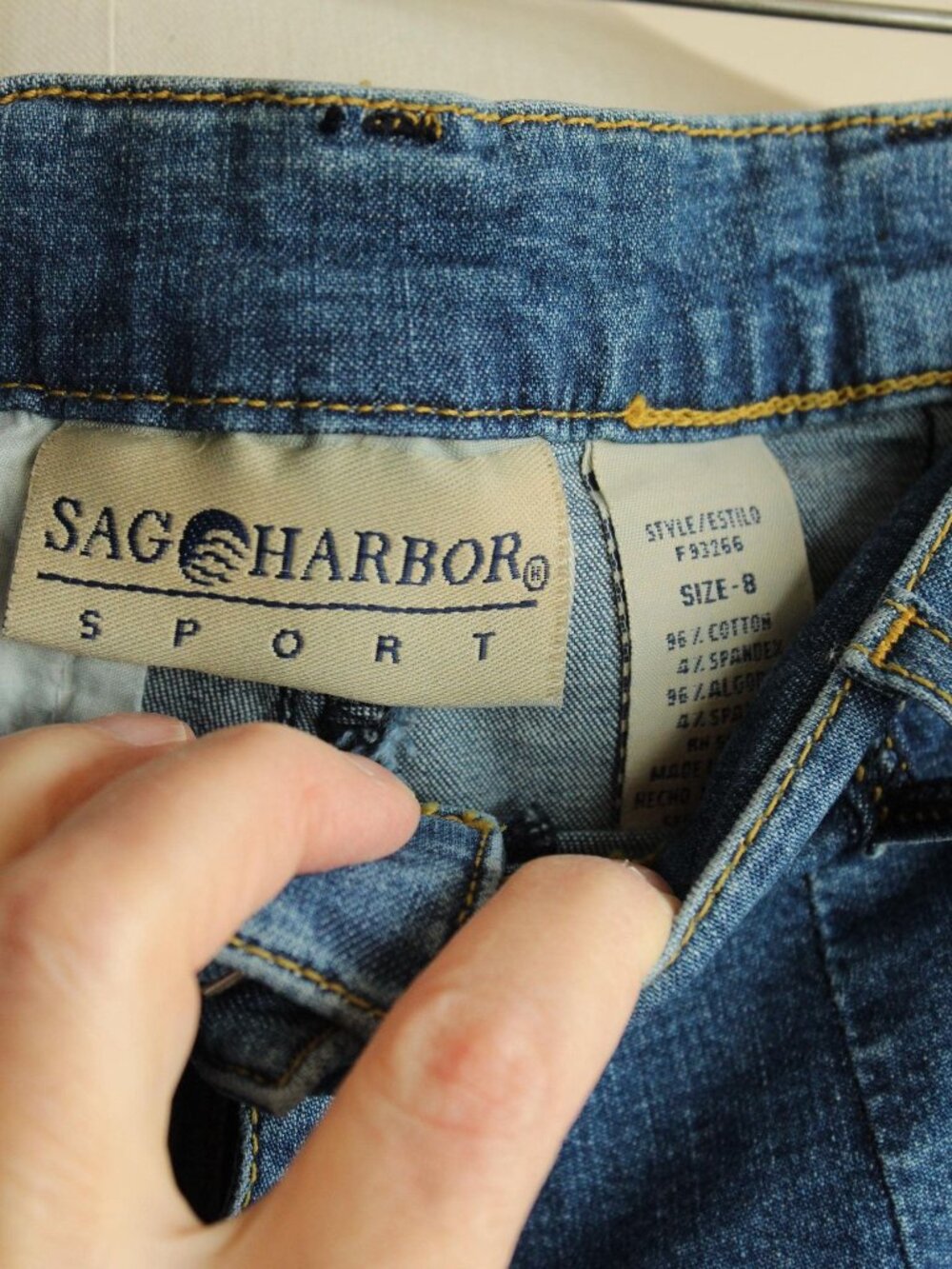 Vintage 1980s 1990s Mom Jeans, Sag Harbor High Waisted Denim Pants, Size 8 - Picture 6 of 12